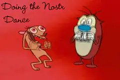 Stimpy and Ren doing the Nostr Dance