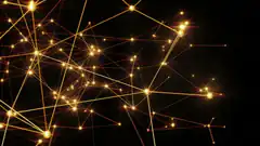 glowing network nodes animation
