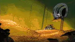 Scrooge McDuck in a vault of gold