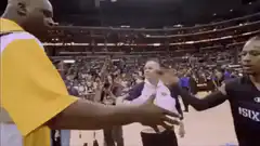 Shaquille O'Neal and Allen Iverson handshake