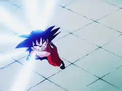 Goku and Vegeta charging energy blasts