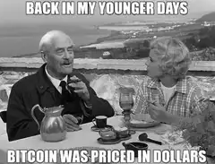 Back in my younger days bitcoin was priced in dollars
