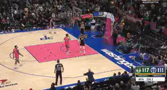 Giannis Antetokounmpo walks off court