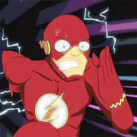 The Flash running fast