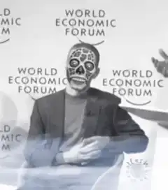 World Economic Forum skull mask