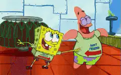 SpongeBob and Patrick dancing together