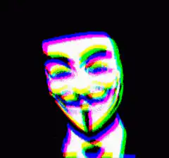 glitchy v for vendetta mask