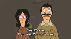 Linda and Bob Belcher Yes Please