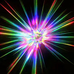 Colorful light burst animation
