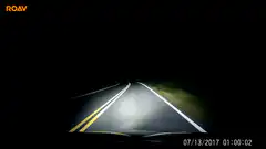Night drive with Fiat Ponzi text