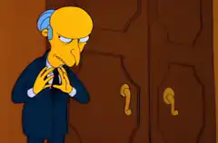 Mr. Burns nervous hand gesture