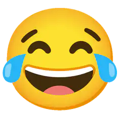 Crying laughing emoji animation