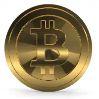 3D gold bitcoin coin spinning