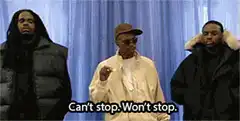 Three men nodding with captions