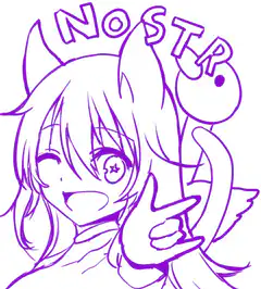 Anime girl with devil horns and star eye