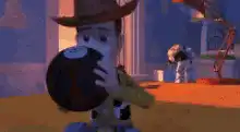 Woody holding a crystal ball