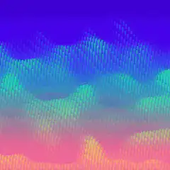 Colorful pixelated wave animation