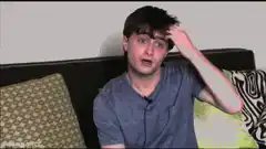 Daniel Radcliffe scratching head confused