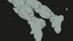 Mecha robot thrusters ignite