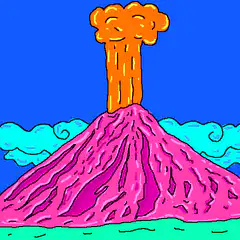 Pink Volcano Erupting
