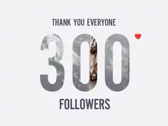 300 followers thank you animation