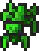 pixel art green alien