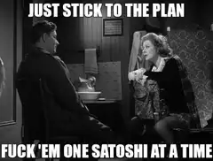 Just Stick To The Plan Fuck 'Em One Satoshi At A Time