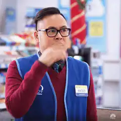 Mateo from Superstore makes a gesture