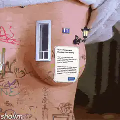 Facebook Block Sign on Graffiti Wall