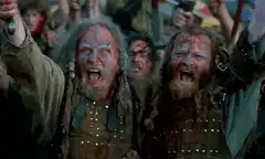Braveheart warriors screaming battle