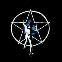 Baphomet silhouette inside pentagram