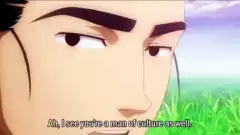 Bitcoin hologram over anime face