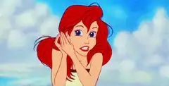 Ariel posing with her hair