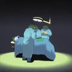 Frog surgeons operating under bright light