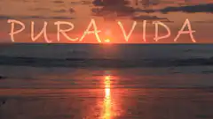 Pura Vida sunset beach