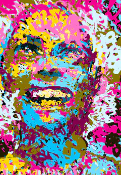 Colorful Pop Art Face