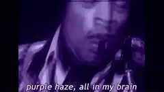Jimi Hendrix singing purple haze