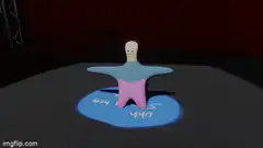 3d character dancing on a blue circle