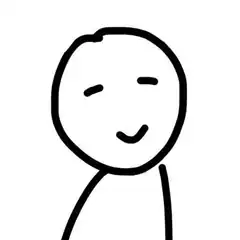 Smiling stick figure