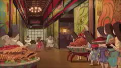No-Face scares Chihiro in bathhouse