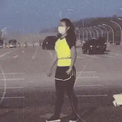 Girl dancing with yellow stars