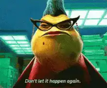 Mr. Ping sternly says Don't let it happen again