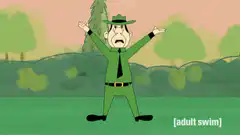 Space Ghost dancing in the desert