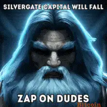 Blue bearded man eyes zap lightning