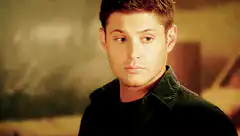 Dean Winchester makes a face, Sam Winchester reacts