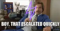 That escalated quickly lightning bolt