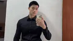 Man in black shirt mirror selfie montage
