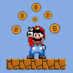 Mario juggling Bitcoin coins