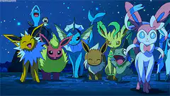 Eevee evolutions group shot