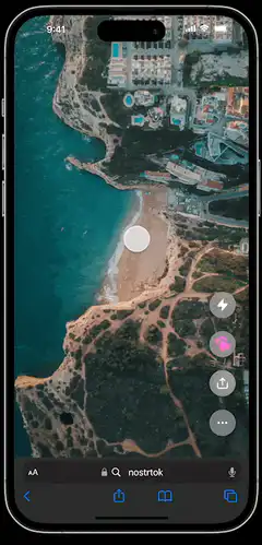 iPhone screen recording of scrolling through photos